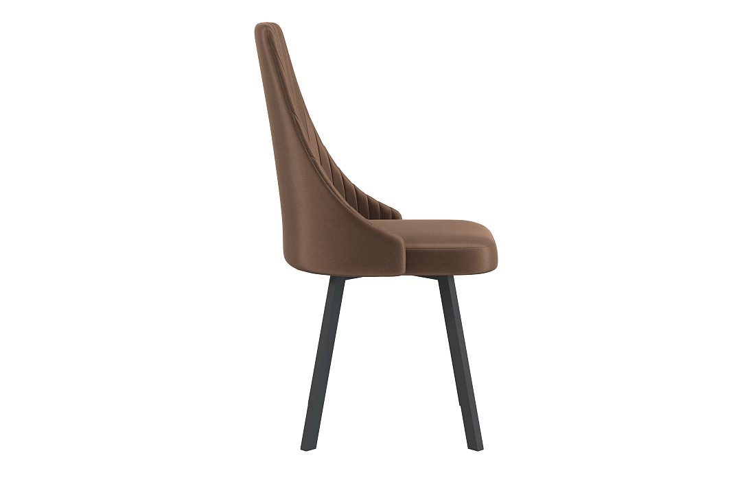 Стул Лион велюр конфетти корица/Цвет металл черный